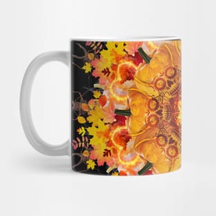 calavera orange mandala Mug